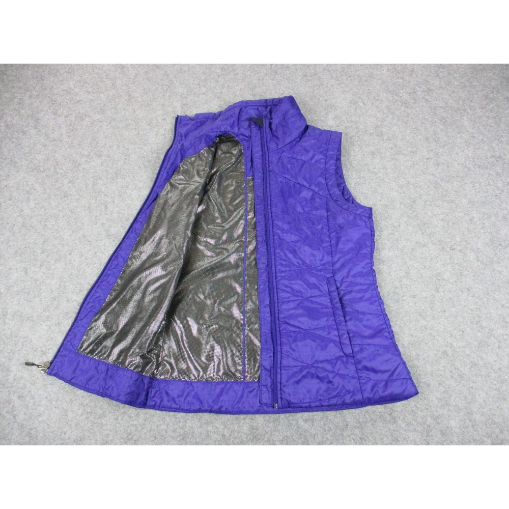 Columbia Vest Womens XS Purple Quilted Omni-Heat Omni-Shield Insulated Full Zip